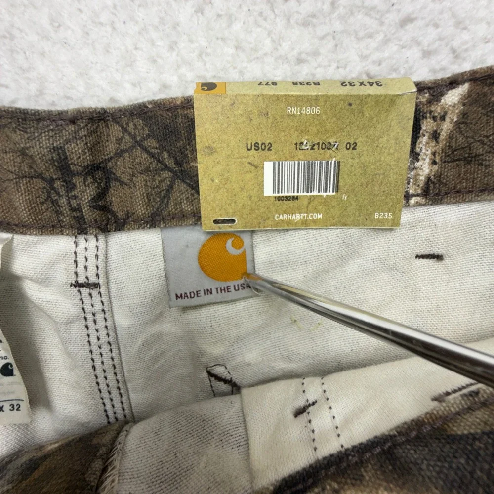 Carhartt Realtree Xtra Camo Dungaree Pants Mens 34x32 B235 977 NWT NOS